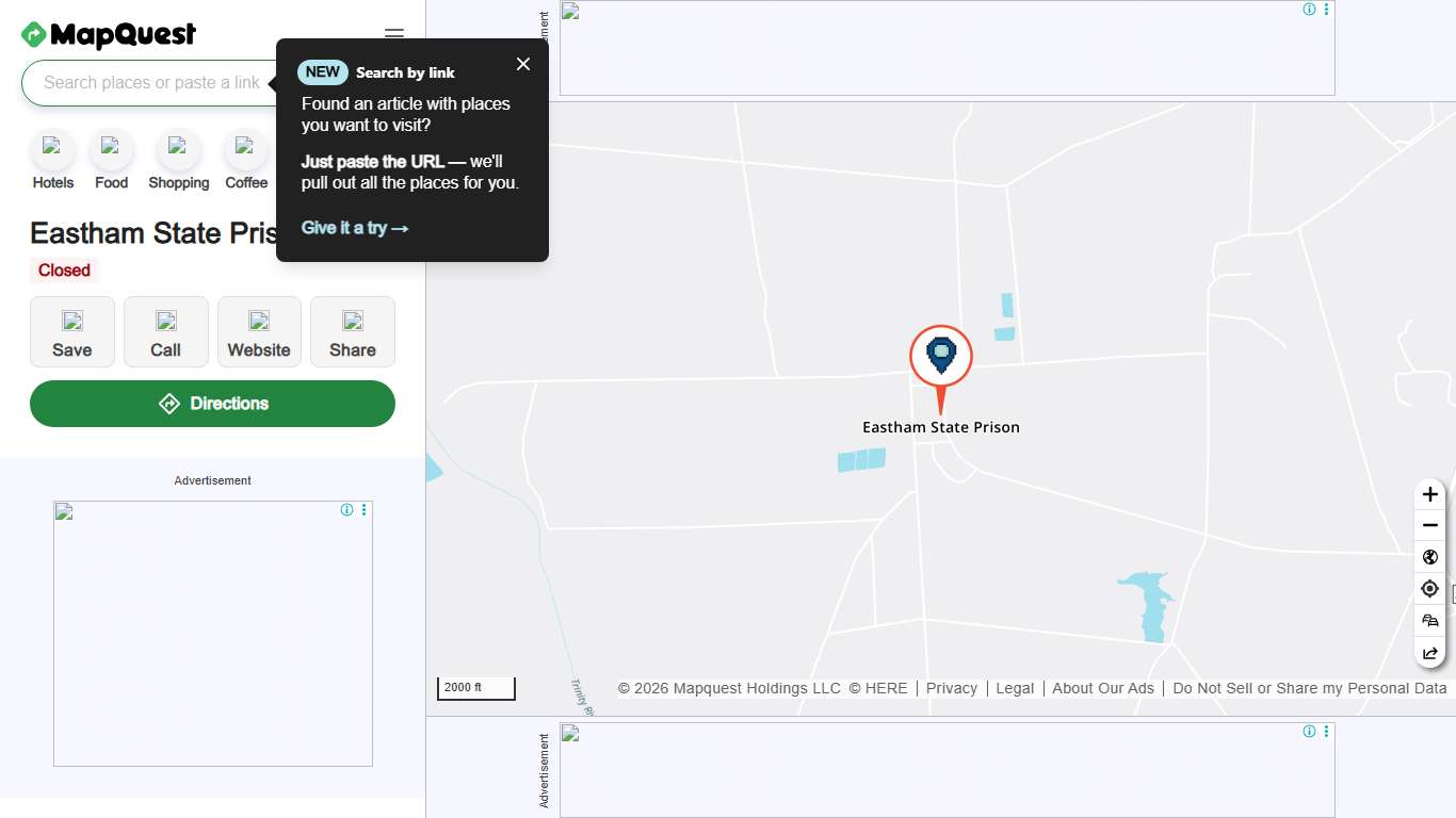 Eastham State Prison, 2665 Prison Road 1A, Lovelady, TX 75851, US - MapQuest
